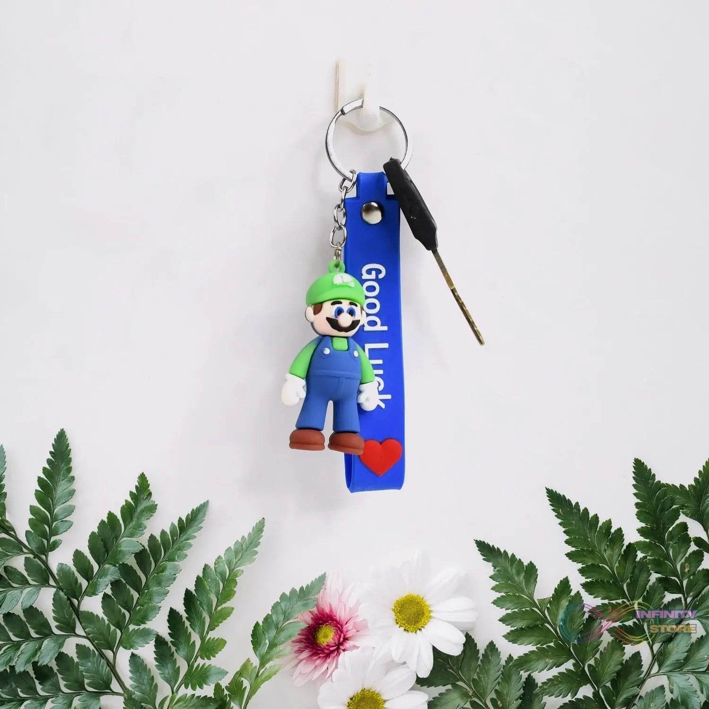 Cute Cartoon Silicone 3D Key Chain with Metal Hook & Strap (Pack of 1) - infinityexculsivestore.com