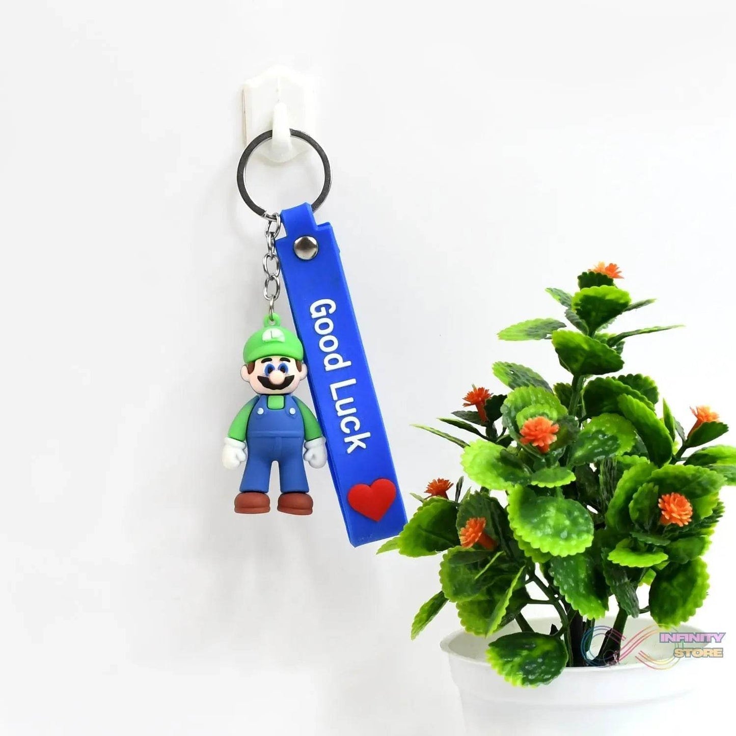 Cute Cartoon Silicone 3D Key Chain with Metal Hook & Strap (Pack of 1) - infinityexculsivestore.com