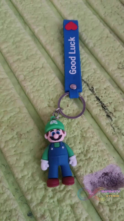 Cute Cartoon Silicone 3D Key Chain with Metal Hook & Strap (Pack of 1) - infinityexculsivestore.com