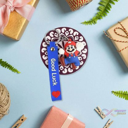 Cute Cartoon Silicone 3D Key Chain with Metal Hook & Strap (Pack of 1) - infinityexculsivestore.com