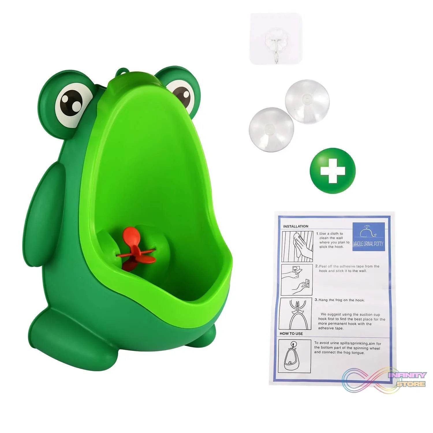 Cute Frog Standing Potty Training Urinal for Boys - Toilet with Funny Aiming Target - infinityexculsivestore.com