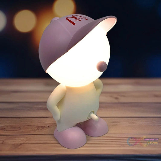Cute Lovely Cartoon Design LED Desk Night Light With Plastic Head Cap (1 Pc) - infinityexculsivestore.com