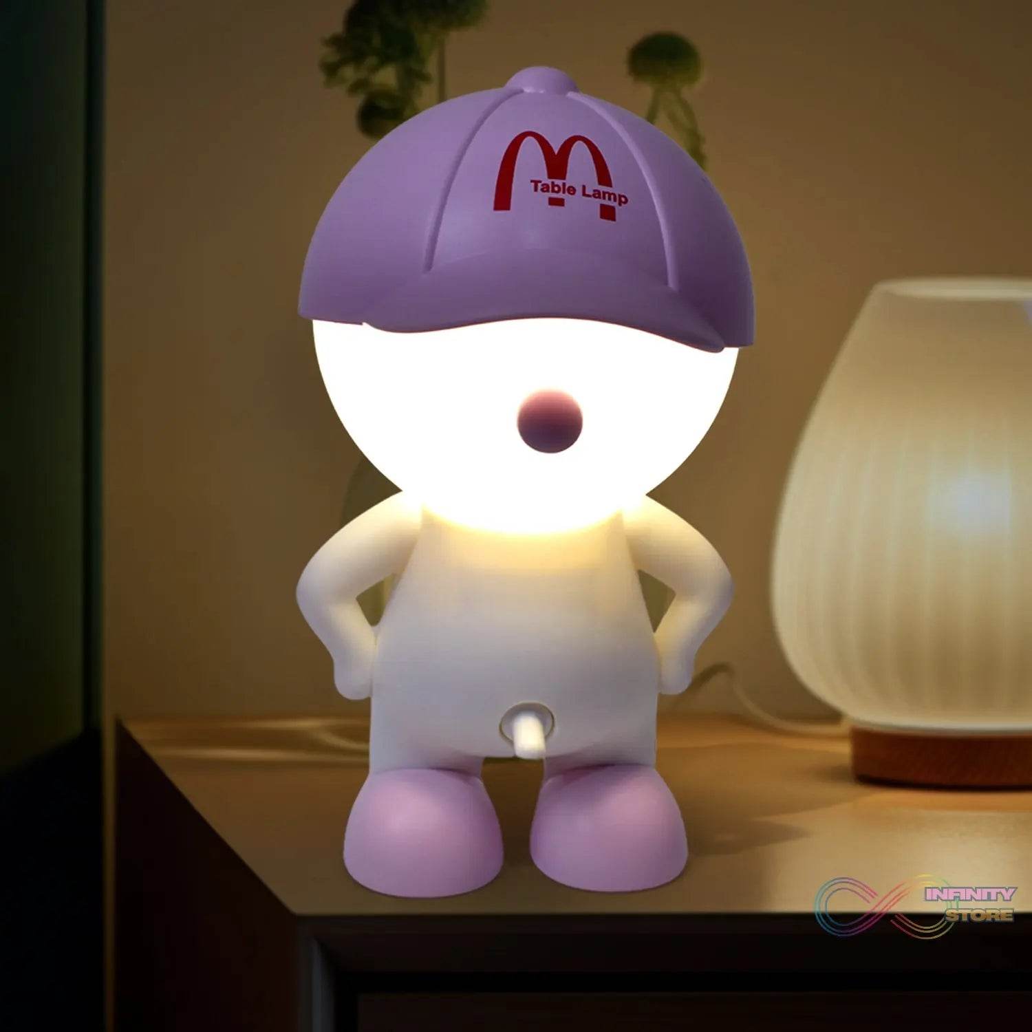 Cute Lovely Cartoon Design LED Desk Night Light With Plastic Head Cap (1 Pc) - infinityexculsivestore.com
