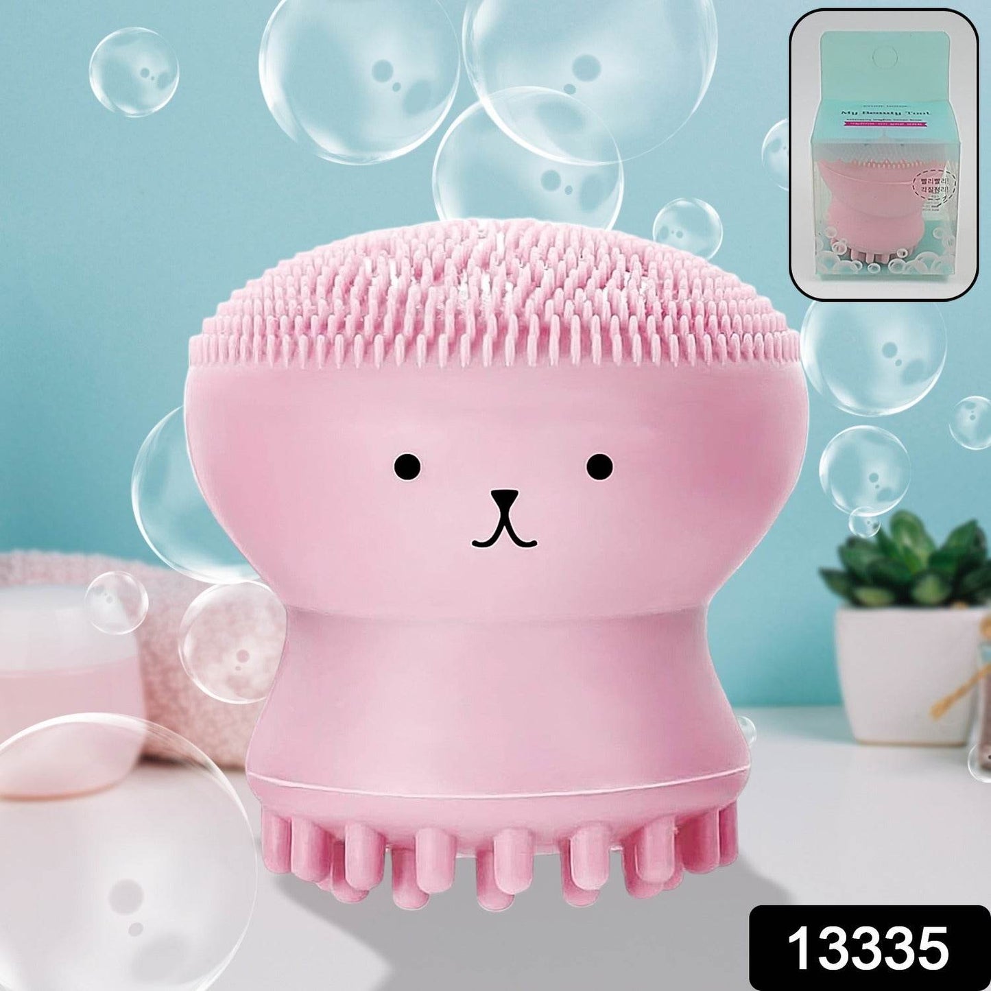 Cute Octopus Shape Silicone Face Scrubber Massager (1 Pc) - infinityexculsivestore.com
