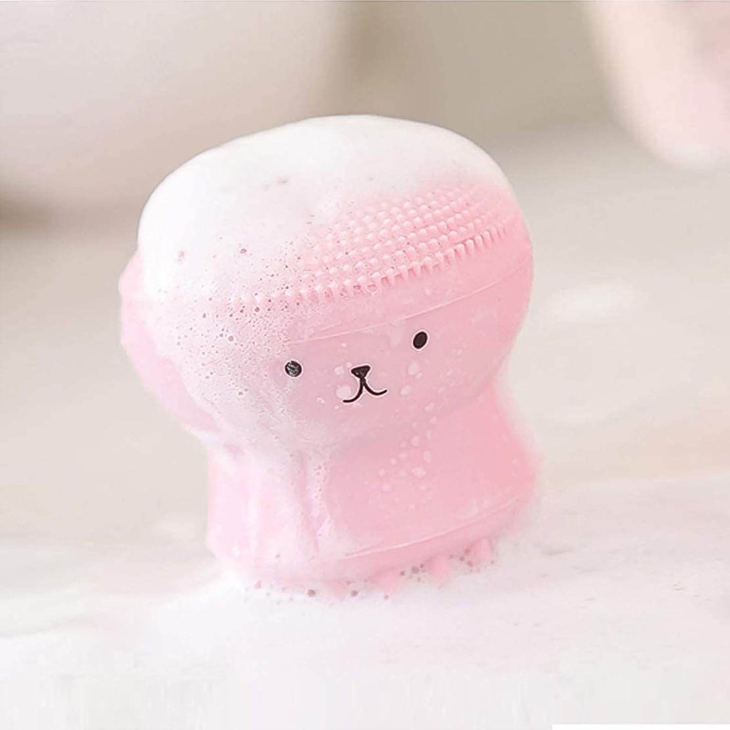 Cute Octopus Shape Silicone Face Scrubber Massager (1 Pc) - infinityexculsivestore.com