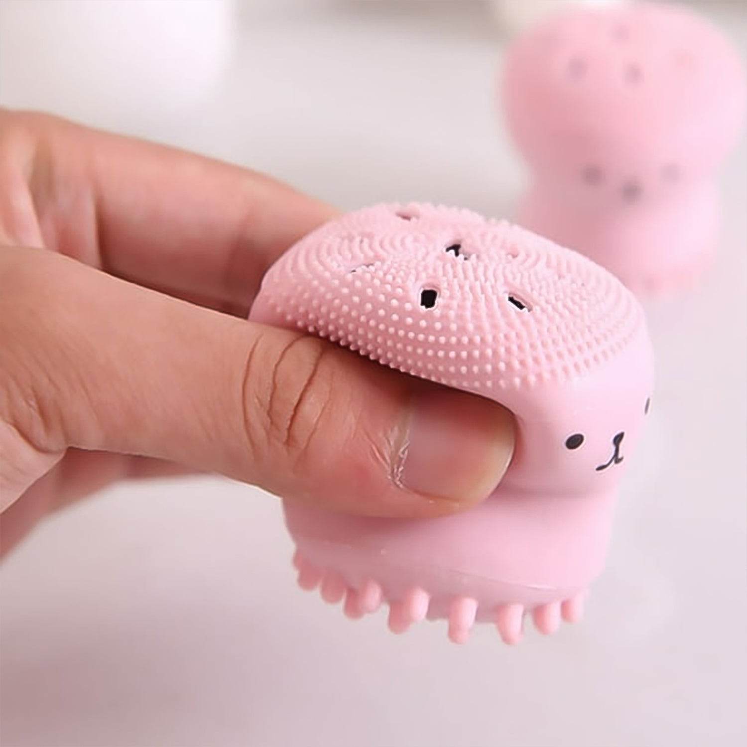 Cute Octopus Shape Silicone Face Scrubber Massager (1 Pc) - infinityexculsivestore.com