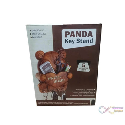 Cute Plastic Panda Key Holder, Wall Key Rack with 5 Hooks (1 Pc) - infinityexculsivestore.com