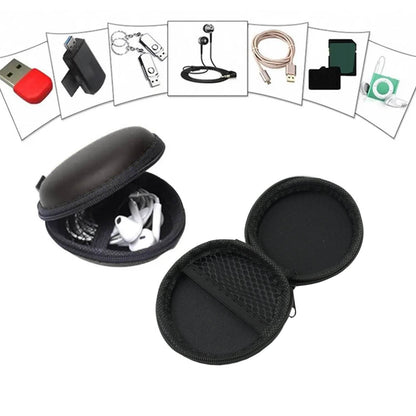 Cute Round Earphone Carrying Case - Multi-Use Pocket Pouch for Headphones, Cables, Coins, Airpods & More - infinityexculsivestore.com