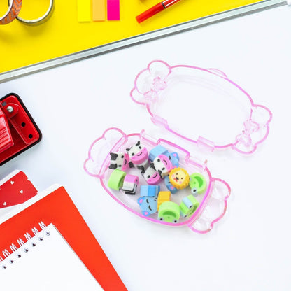 Cute School Eraser Set Cute Eraser Multi Design Rubber Erasers For Pencil Cleaning Stationery School Student Girl Kids (15 pc In1 Set) - infinityexculsivestore.com