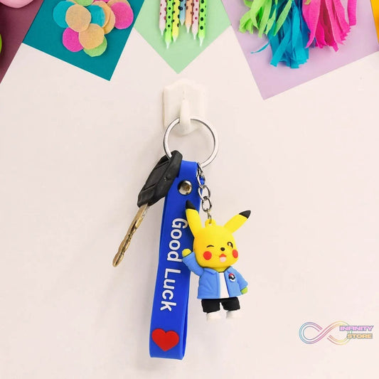 Cute Silicone 3D Key Chain with Metal Hook & Strap (Pack of 1) - infinityexculsivestore.com