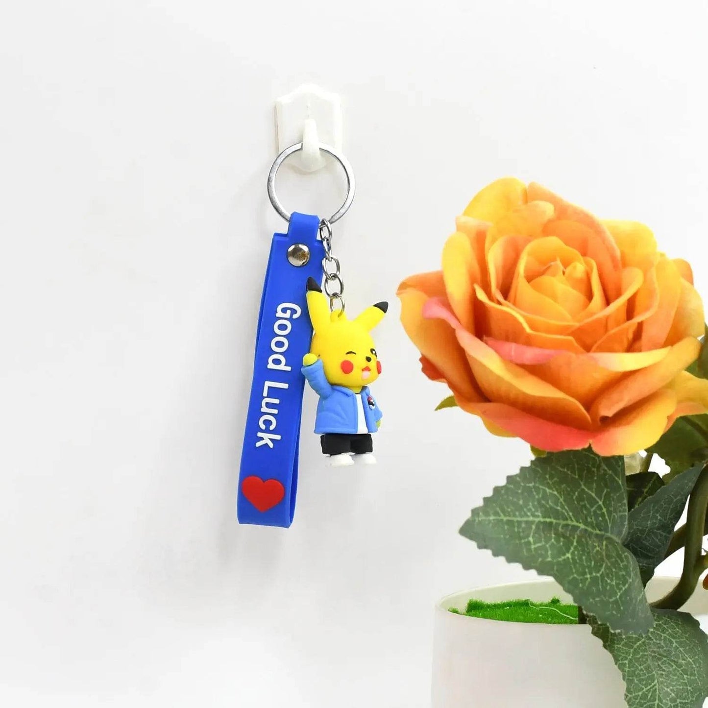 Cute Silicone 3D Key Chain with Metal Hook & Strap (Pack of 1) - infinityexculsivestore.com