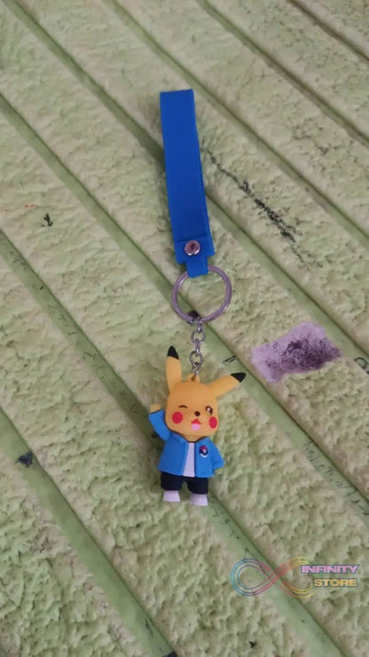 Cute Silicone 3D Key Chain with Metal Hook & Strap (Pack of 1) - infinityexculsivestore.com