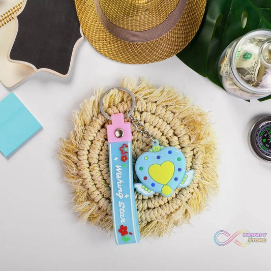 Cute Silicone 3D Key Chain with Metal Hook & Strap (Pack of 1) - infinityexculsivestore.com