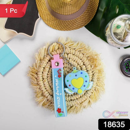 Cute Silicone 3D Key Chain with Metal Hook & Strap (Pack of 1) - infinityexculsivestore.com