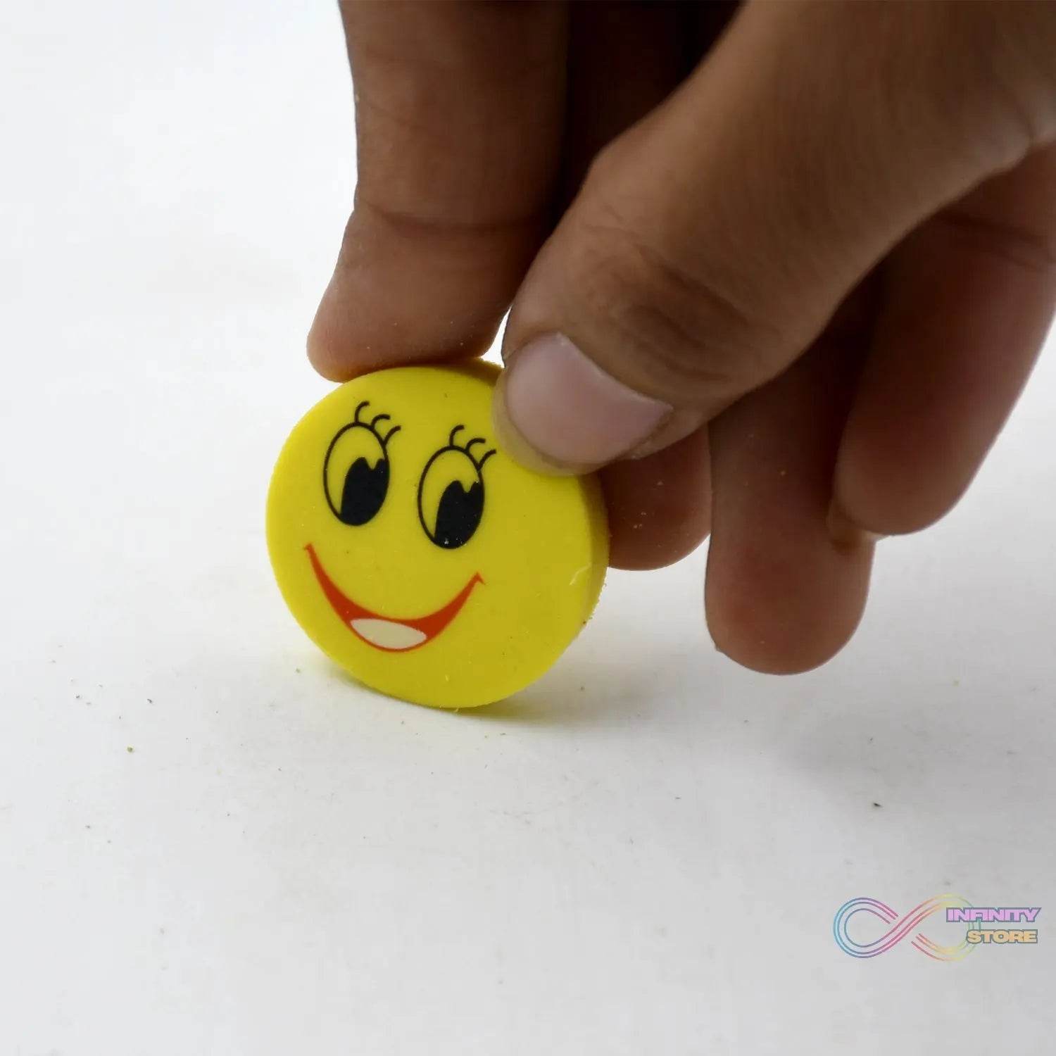 Cute Smile Emoji Erasers, Cute Smile Face Rubber Eraser Dentist Dental Clinic School Kid for School Going Kids/Birthday Party Return Gift Set (4pc Set) - infinityexculsivestore.com