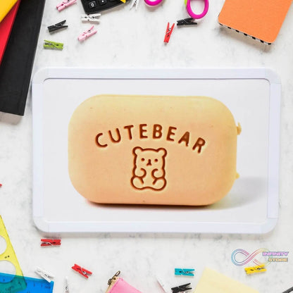 Cute Soap Shaped Erasers With Plastic Case (1 Pc / With Case) - infinityexculsivestore.com