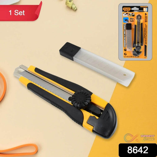 Cutter Knife Set with 4 Replacement Blades (1 Set) - infinityexculsivestore.com