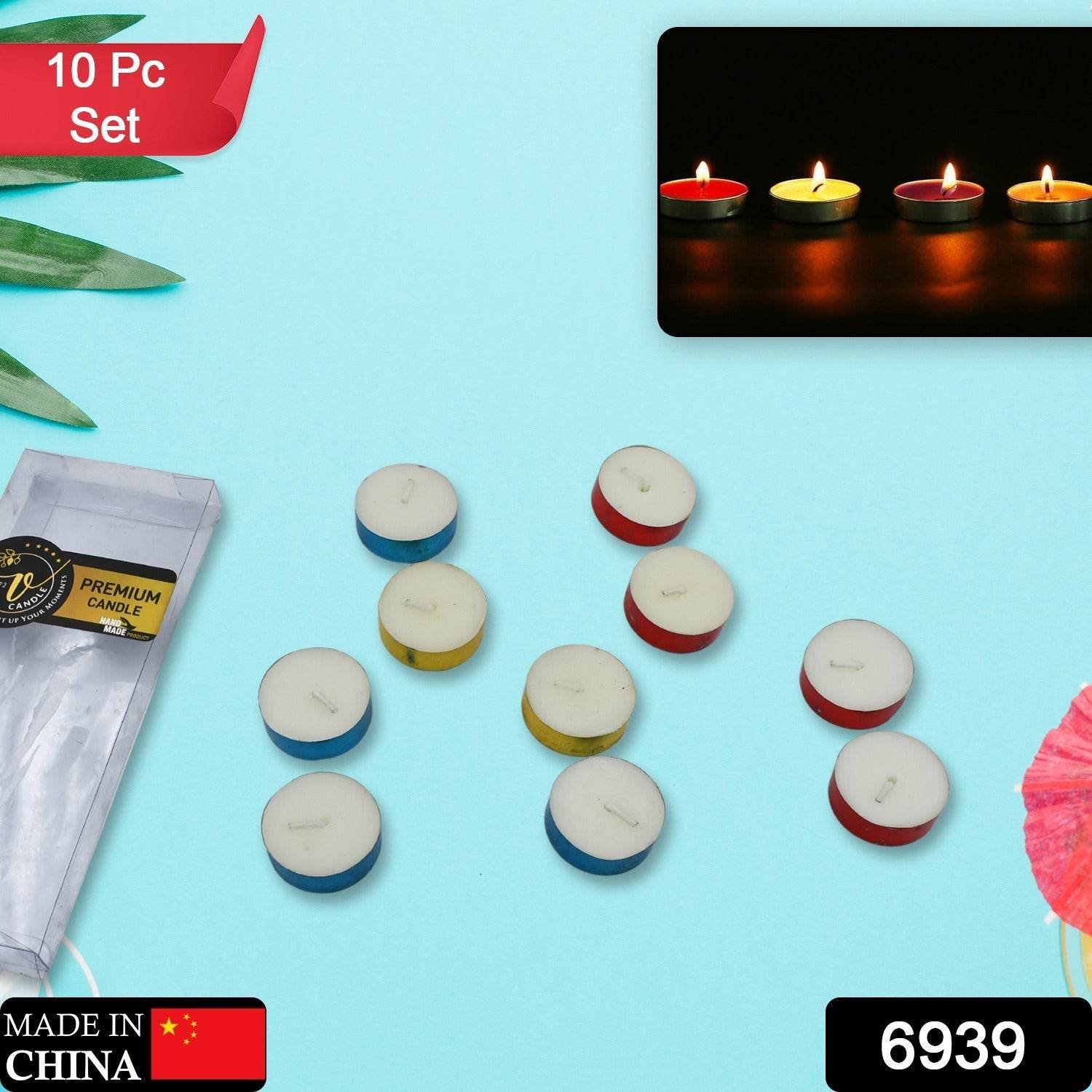 DECORATIVE COLOR CANDLE LIGHT CANDLE PERFECT FOR GIFTS, HOME, ROOM, BIRTHDAY, ANNIVERSARY DECORATIVE CANDLES (10 Pc Set) - infinityexculsivestore.com