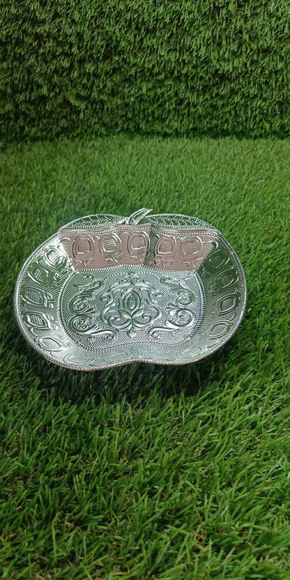 DECORATIVE MUKHWAS SERVING TRAY SERVING MUKHWAS PLATE FANCY TRAY DRY FRUIT SERVING TRAY (1 Pc Set) - infinityexculsivestore.com