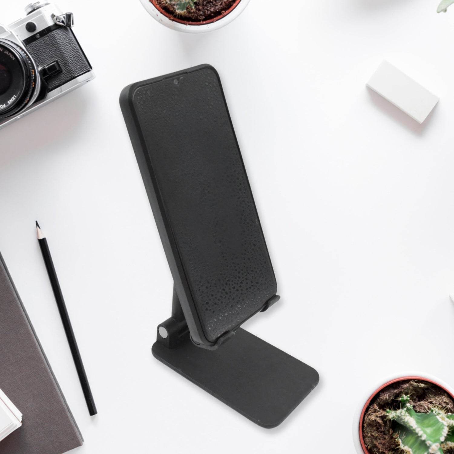 DESKTOP CELL PHONE STAND PHONE HOLDER FULL 3-WAY ADJUSTABLE PHONE STAND FOR DESK HEIGHT + ANGLES PERFECT AS DESK ORGANIZERS AND ACCESSORIES - infinityexculsivestore.com