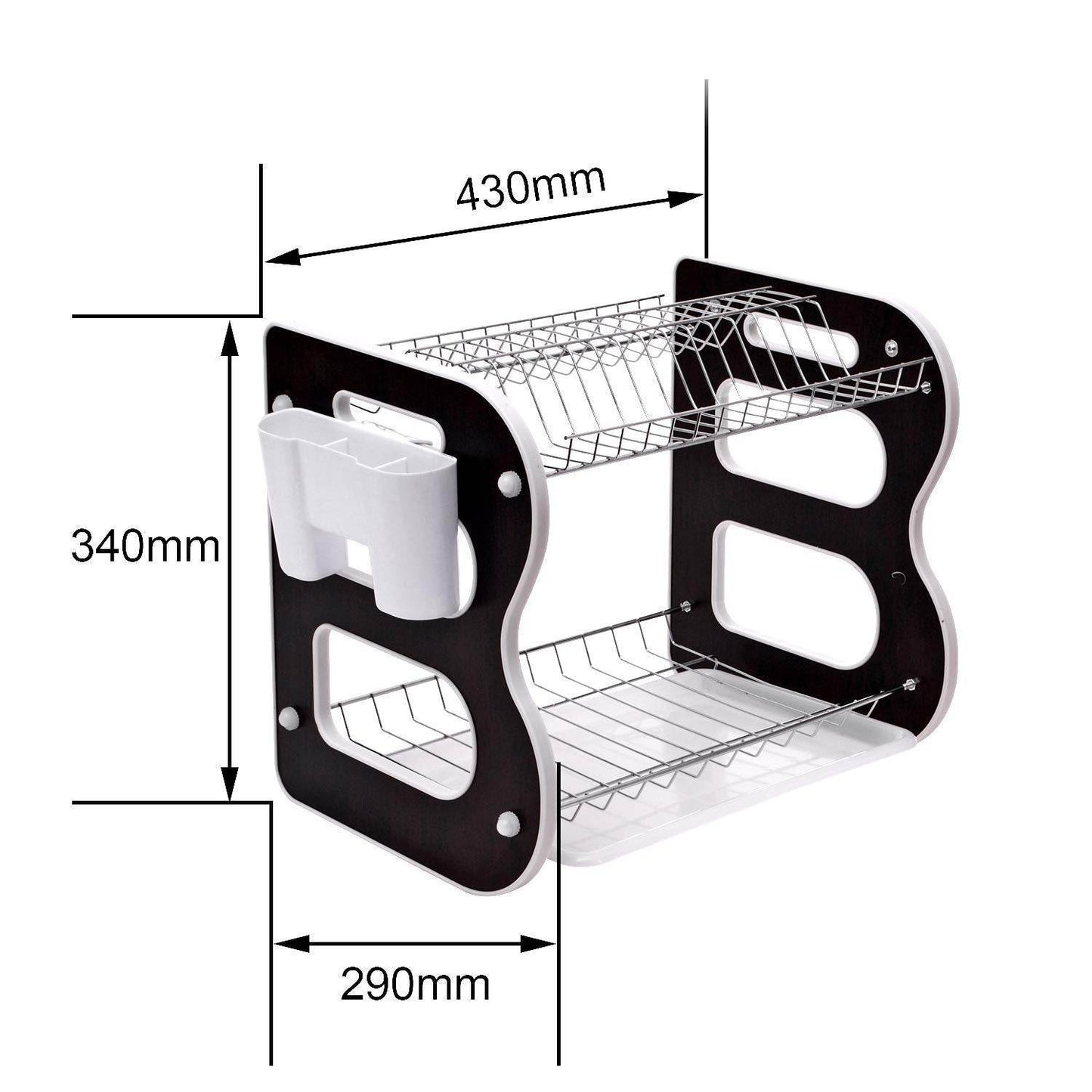 DISH DRAINER TWO LAYER DISH DRYING RACK WITH DRAIN BOARD - infinityexculsivestore.com