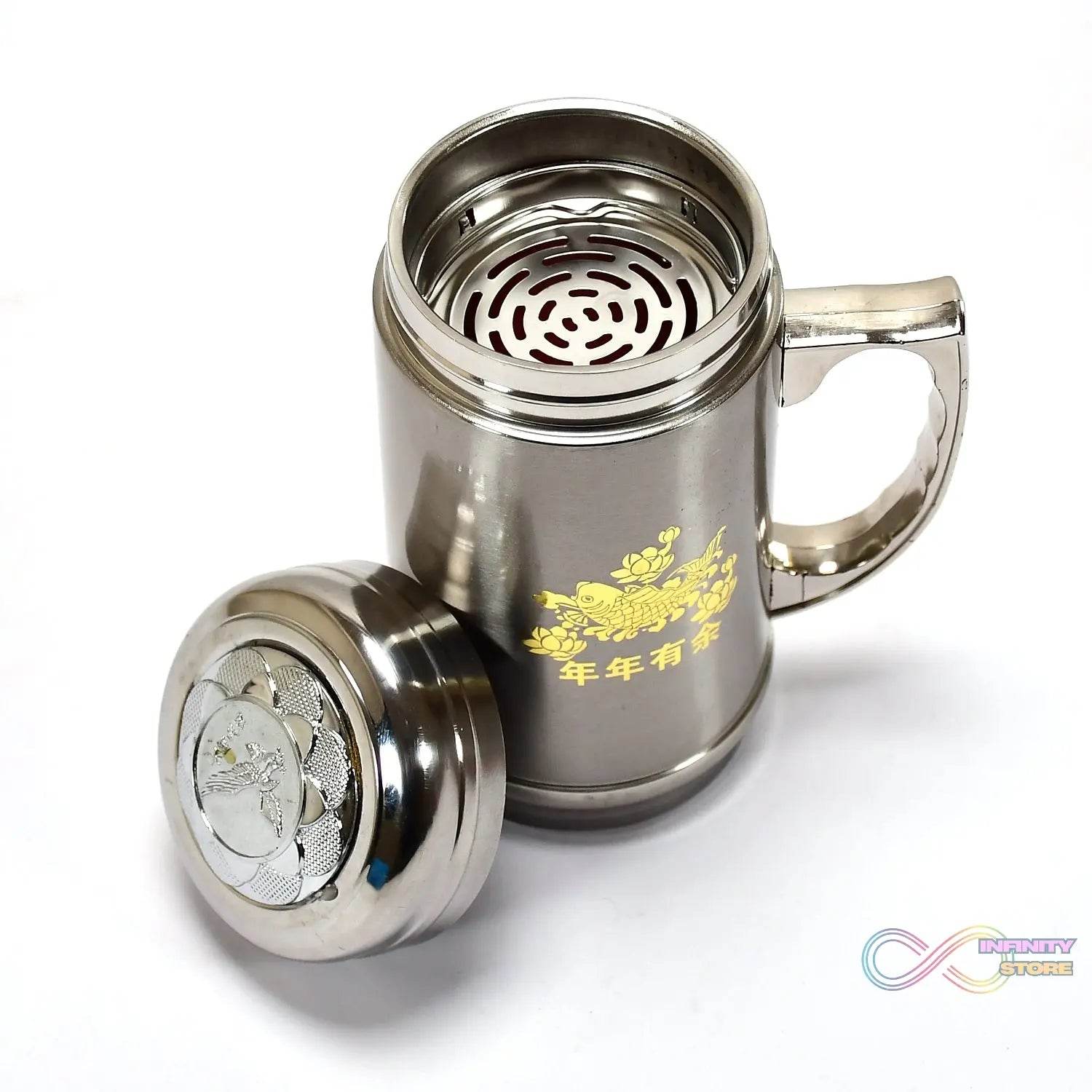 DOUBLE STAINLESS STEEL MUG BOTTLE FOR TRAVEL, HOME, OFFICE, SCHOOL 400ML - infinityexculsivestore.com