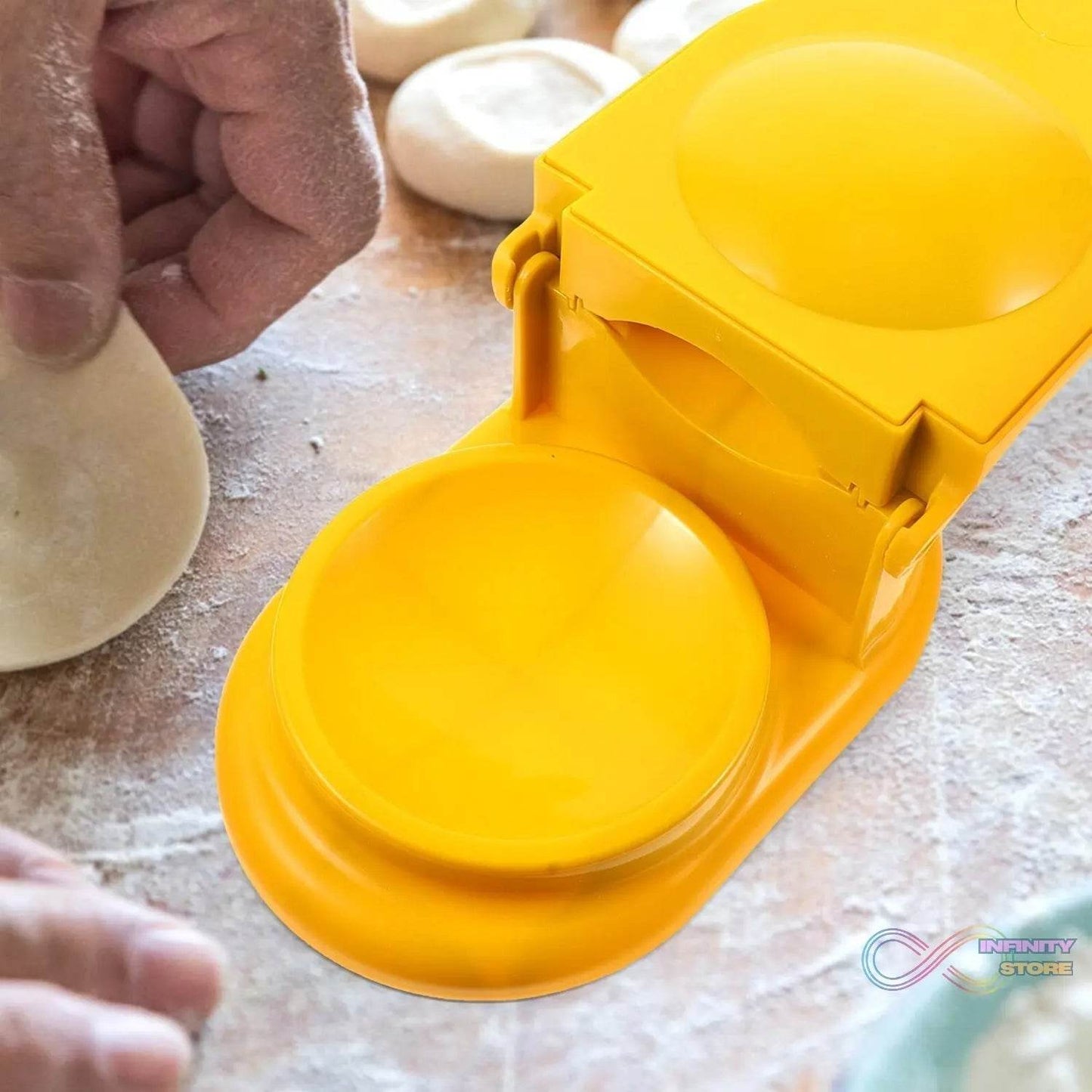 DUMPLING SKIN PRESS MOULD FOR GUJIYA , GHUGHRA , MOMOS MAKING, 2 IN 1 DUMPLING MAKER MOULD MACHINE, KITCHEN DUMPLING MAKING TOOL - infinityexculsivestore.com