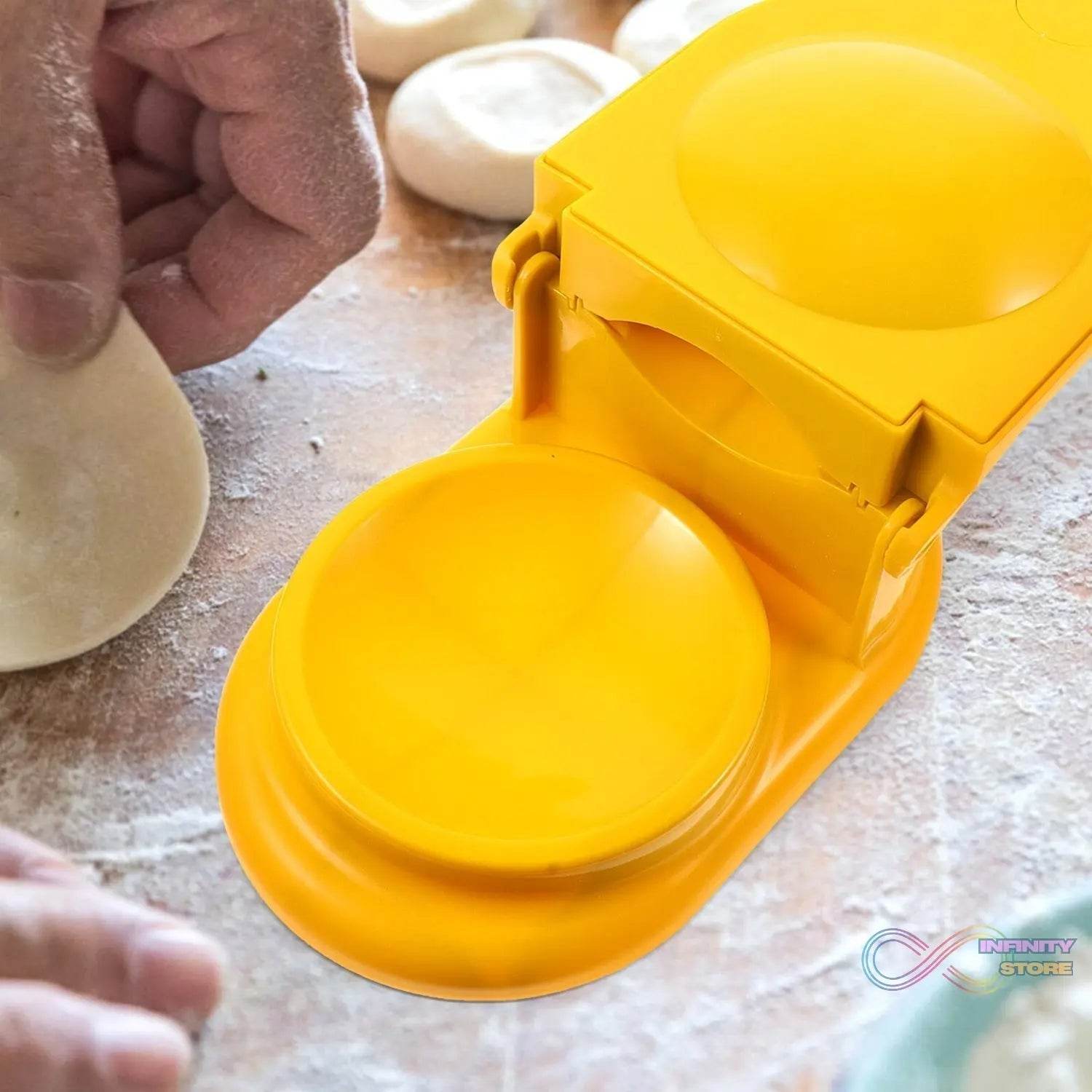 DUMPLING SKIN PRESS MOULD FOR GUJIYA , GHUGHRA , MOMOS MAKING, 2 IN 1 DUMPLING MAKER MOULD MACHINE, KITCHEN DUMPLING MAKING TOOL - infinityexculsivestore.com