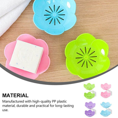Dabble Layer Flower Self Draining Soap Dish Holder, Bathroom Shower Soap Holder Dish Storage Plate Tray for Bathroom, Kitchen, Bathtub - infinityexculsivestore.com