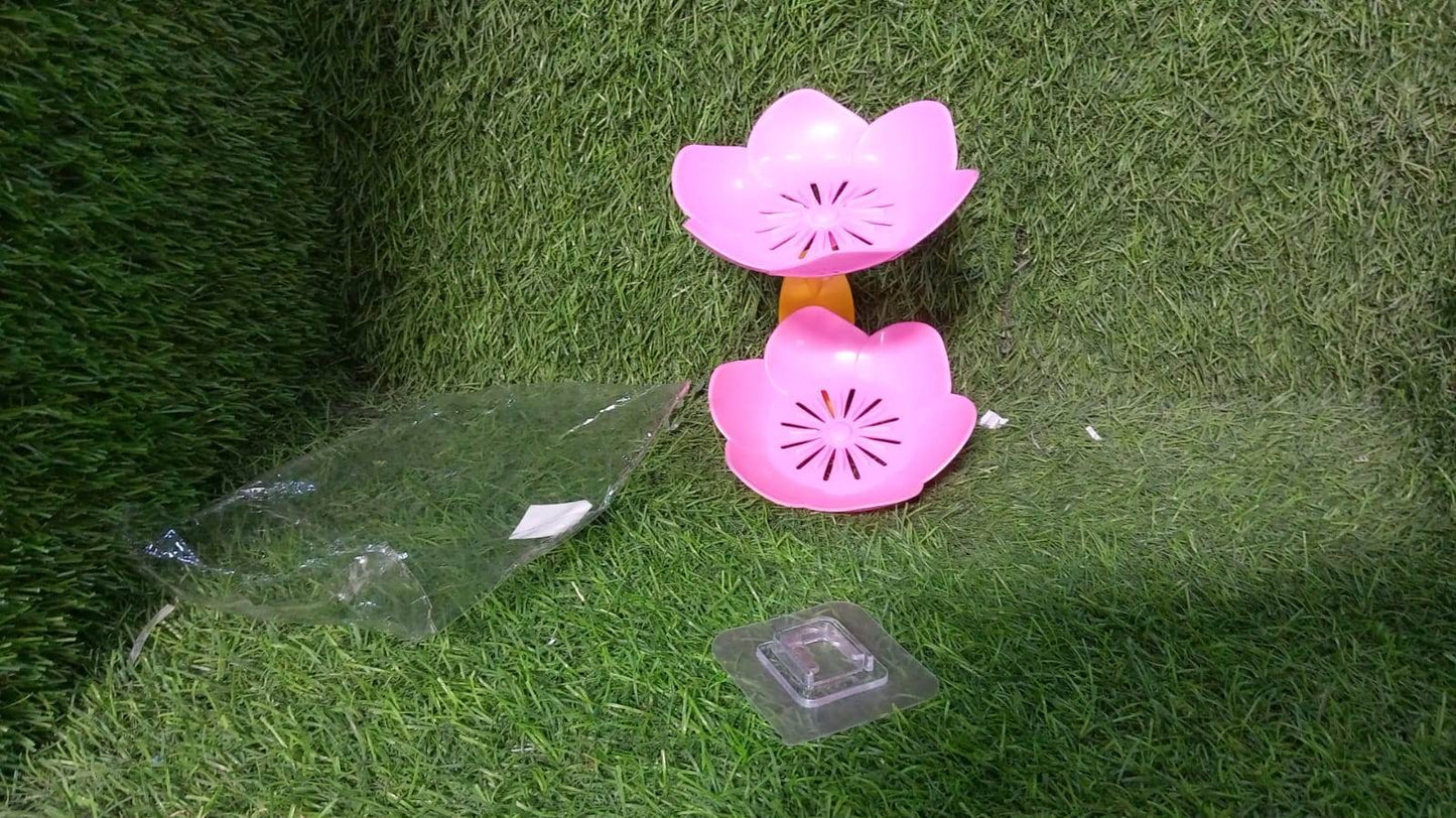 Dabble Layer Flower Self Draining Soap Dish Holder, Bathroom Shower Soap Holder Dish Storage Plate Tray for Bathroom, Kitchen, Bathtub - infinityexculsivestore.com