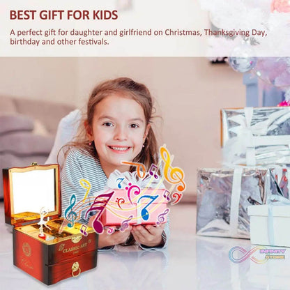 Dancer Ballerina Piano Music Box Hand Crank Music Plastic Box Gift (1 Pc) - infinityexculsivestore.com
