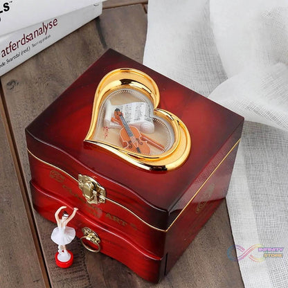 Dancer Ballerina Piano Music Box Hand Crank Music Plastic Box Gift (1 Pc) - infinityexculsivestore.com