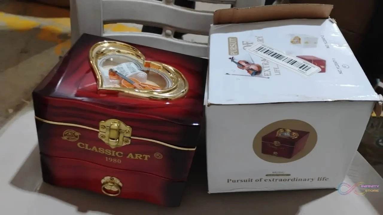 Dancer Ballerina Piano Music Box Hand Crank Music Plastic Box Gift (1 Pc) - infinityexculsivestore.com