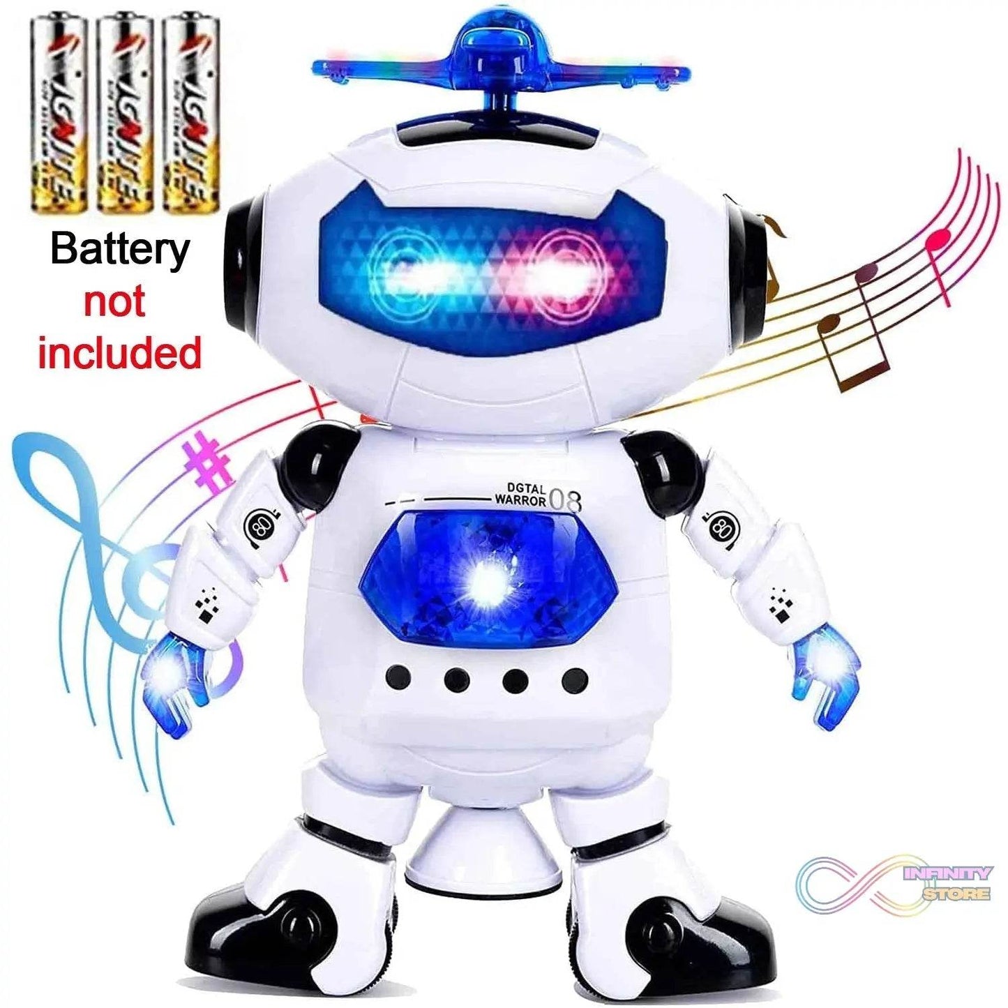 Dancing Robot with 3D Lights and Music. - infinityexculsivestore.com