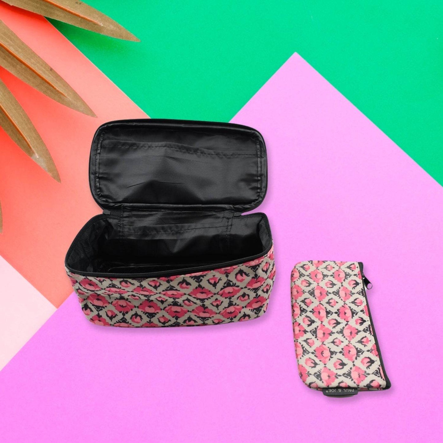 Decor Travel Makeup Bag with Small pouch Portable Organizer Makeup Cosmetic Train Case Large Capacity for Cosmetics Makeup Brushes and Toiletry Jewelry for More Storage - infinityexculsivestore.com