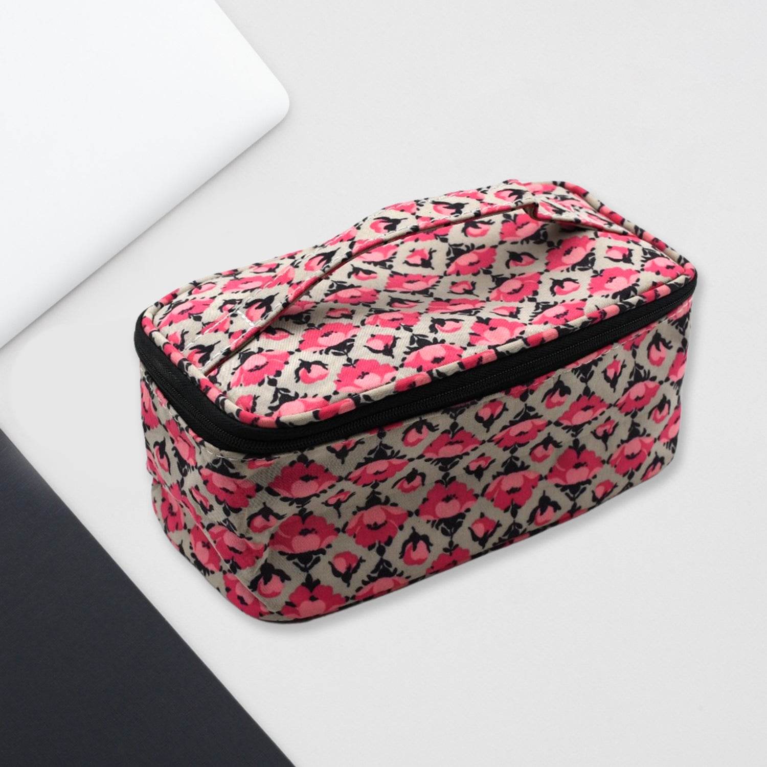 Decor Travel Makeup Bag with Small pouch Portable Organizer Makeup Cosmetic Train Case Large Capacity for Cosmetics Makeup Brushes and Toiletry Jewelry for More Storage - infinityexculsivestore.com