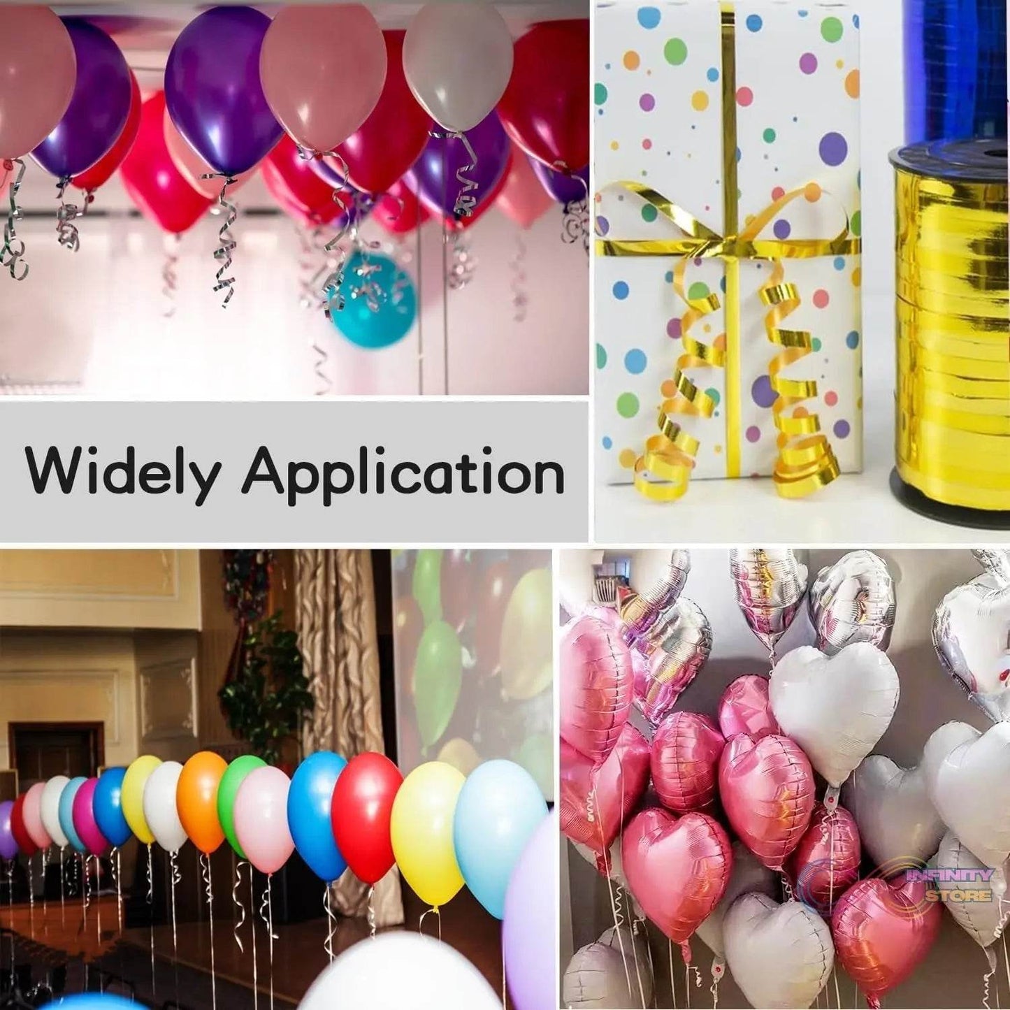 Decoration Balloon Ribbon, Smooth Ribbon for Party Decoration (36 Pcs Set) - infinityexculsivestore.com