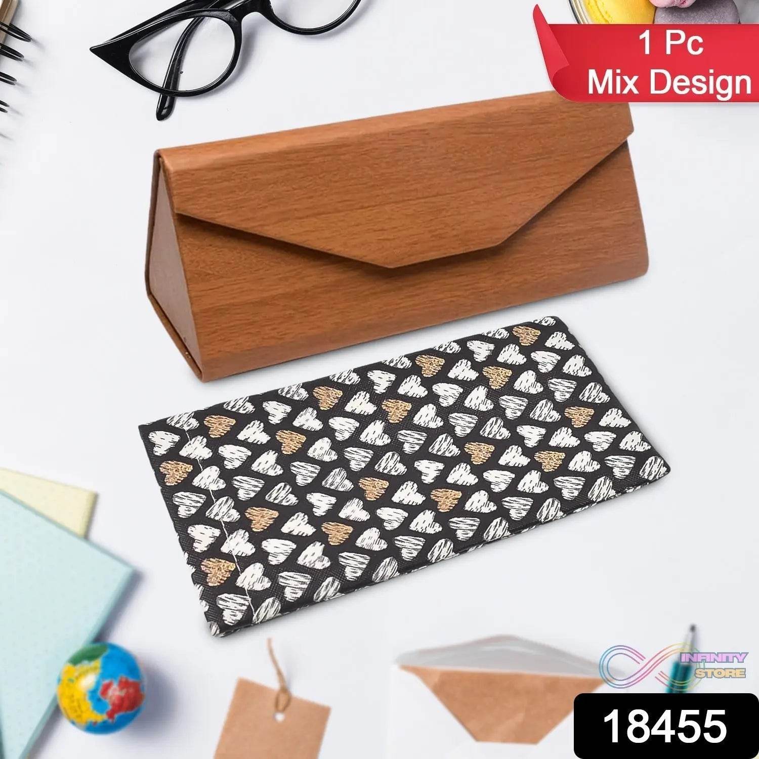 Decorative Glasses Case Eyeglasses Holder Storage Box (1 Pc / Mix color & Design) - infinityexculsivestore.com