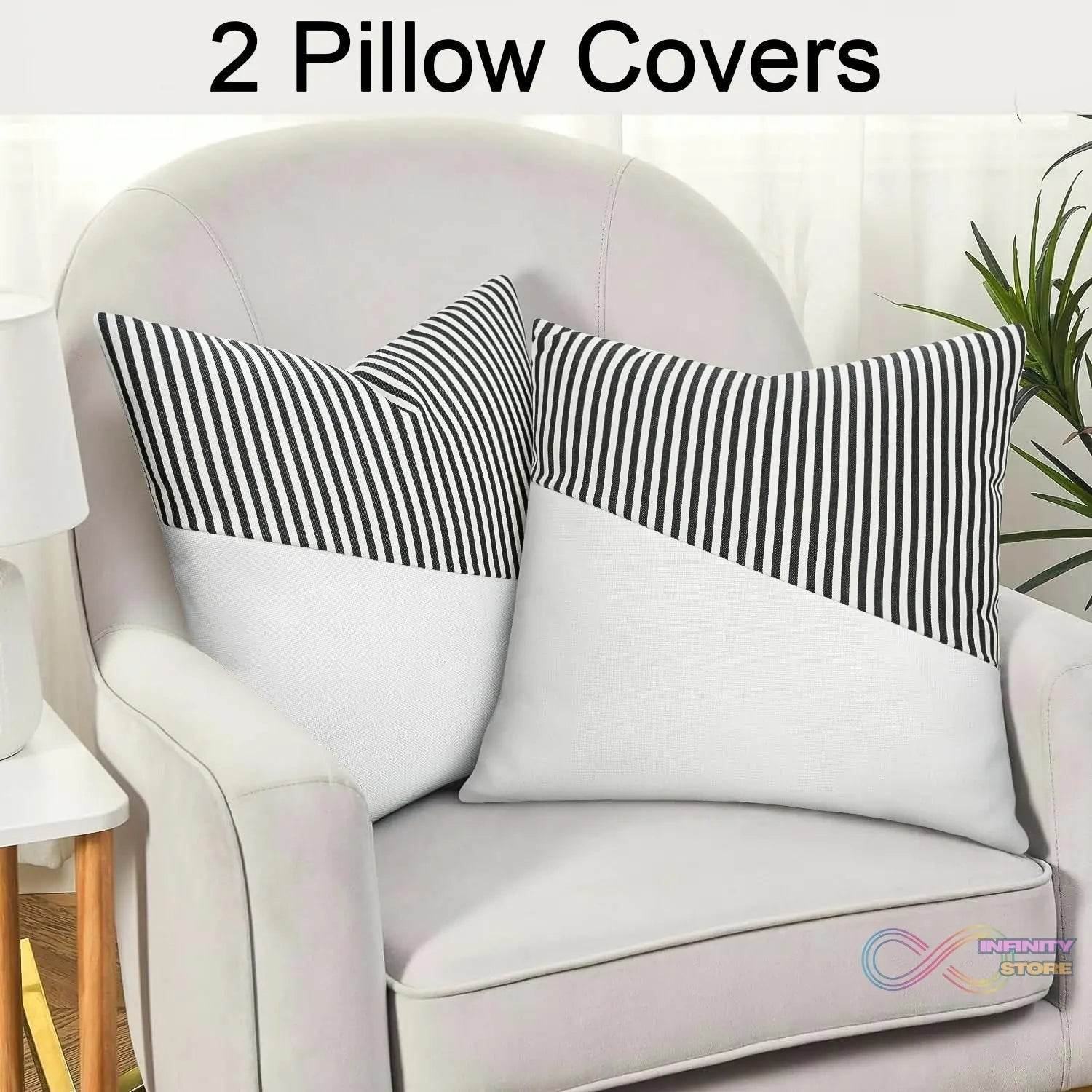 Decorative Pillow Covers Cushion Cases Soft Cotton (26 × 26 Inch / 1 Pair / 2 Pc) - infinityexculsivestore.com