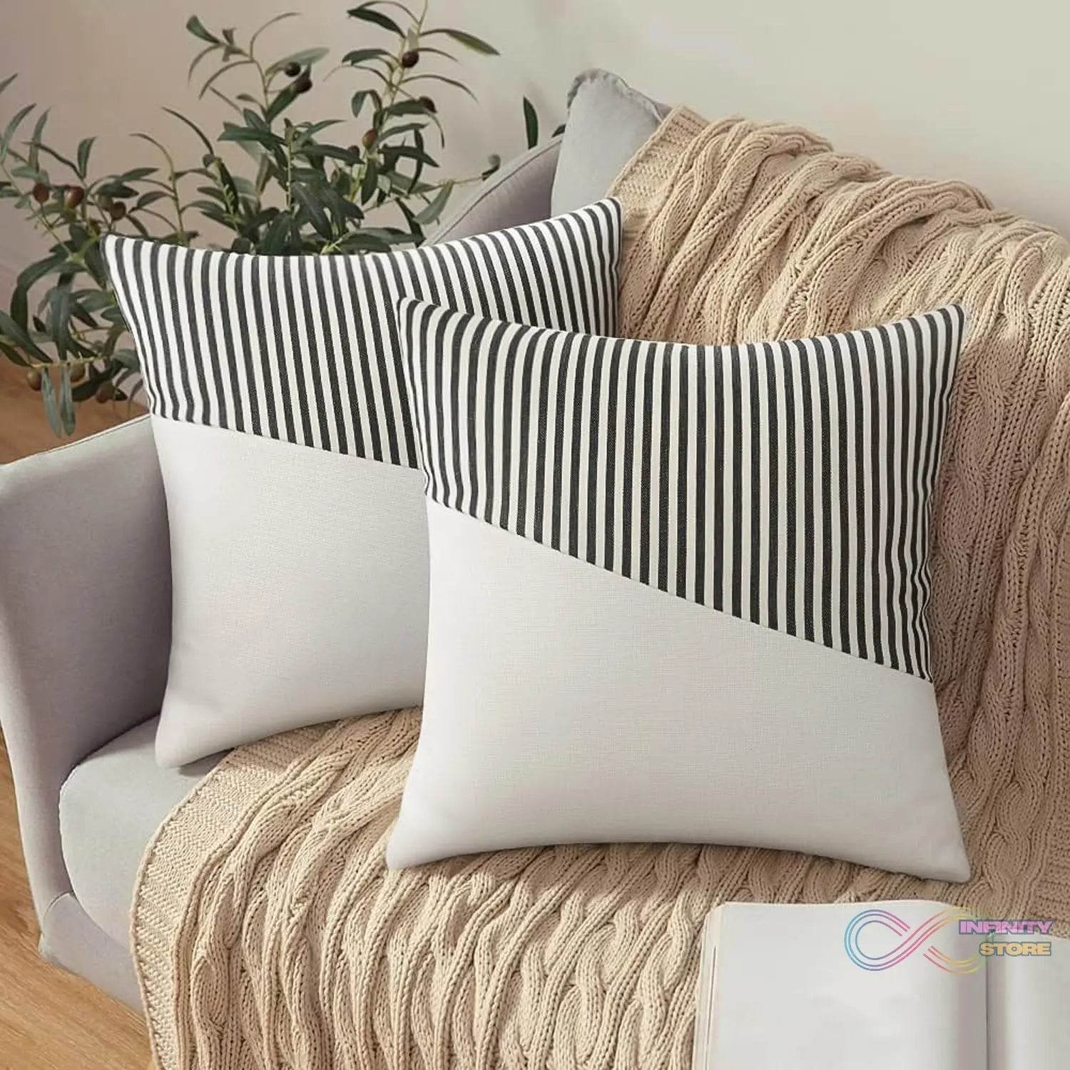 Decorative Pillow Covers Cushion Cases Soft Cotton (26 × 26 Inch / 1 Pair / 2 Pc) - infinityexculsivestore.com