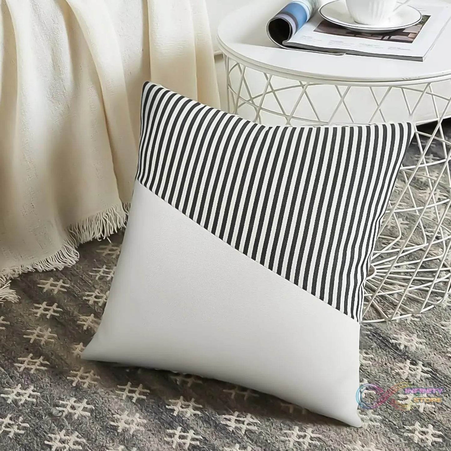 Decorative Pillow Covers Cushion Cases Soft Cotton (26 × 26 Inch / 1 Pair / 2 Pc) - infinityexculsivestore.com