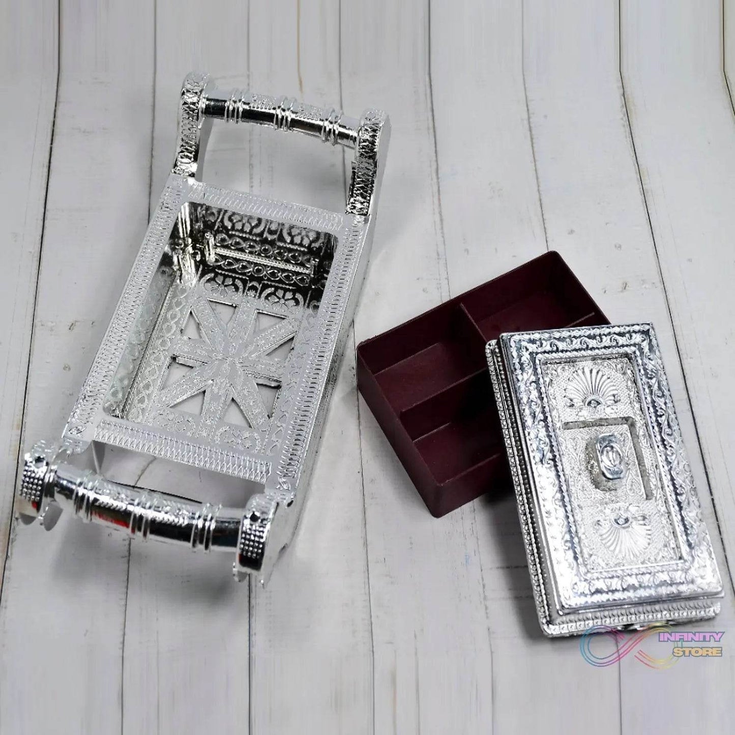 Decorative Platter Dry Fruit Mukhvas Serving Tray - infinityexculsivestore.com