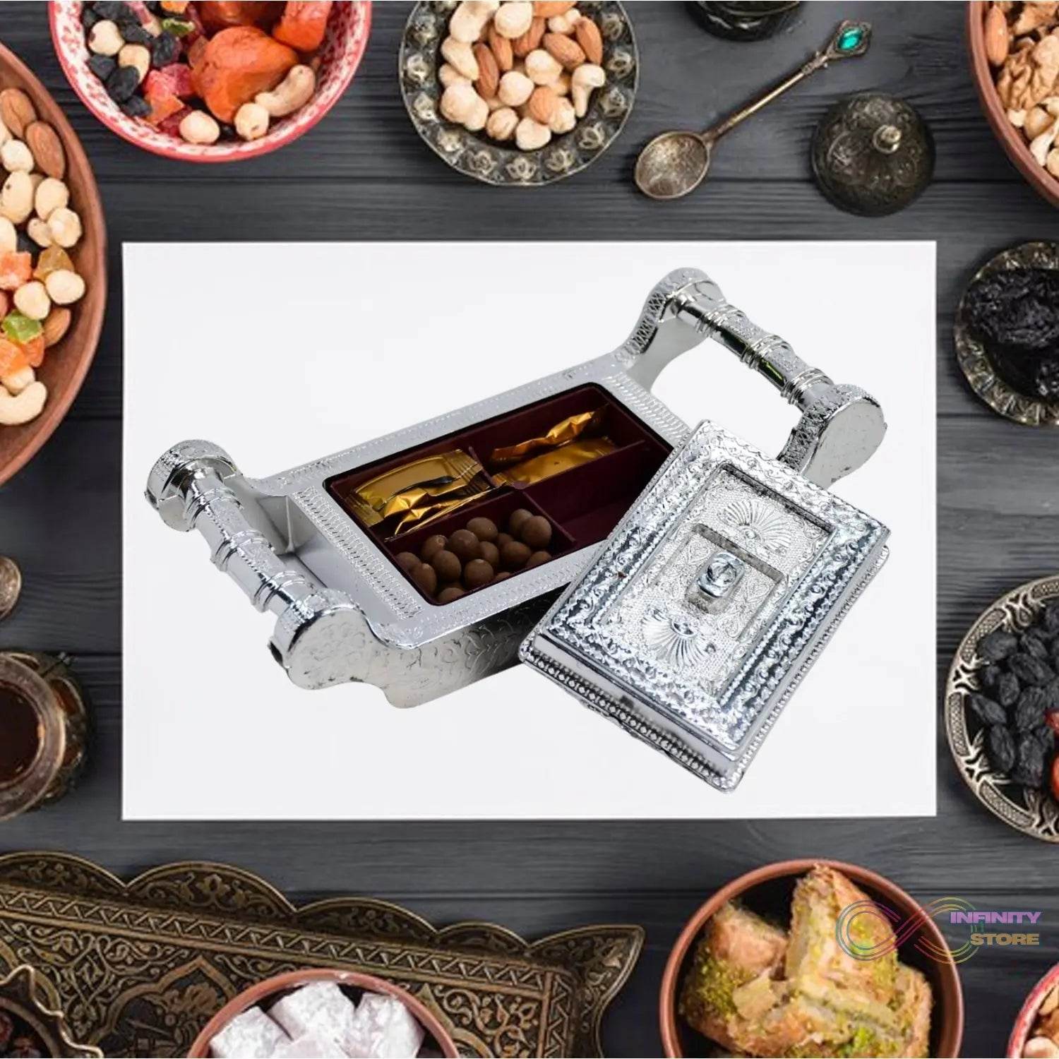 Decorative Platter Dry Fruit Mukhvas Serving Tray - infinityexculsivestore.com