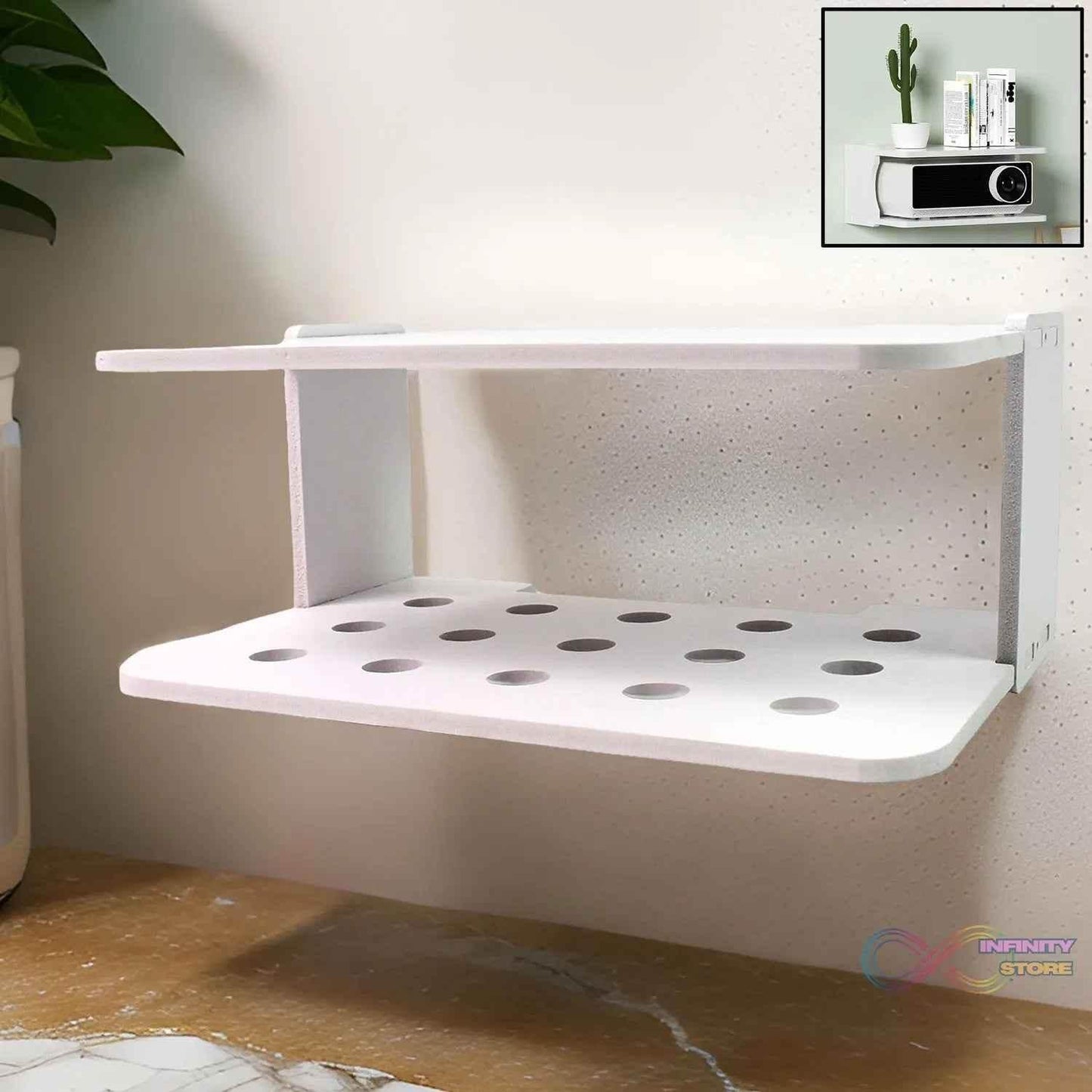 Decorative Wall Shelf Bracket, Set-Top Box Rack (1 Pc) - infinityexculsivestore.com