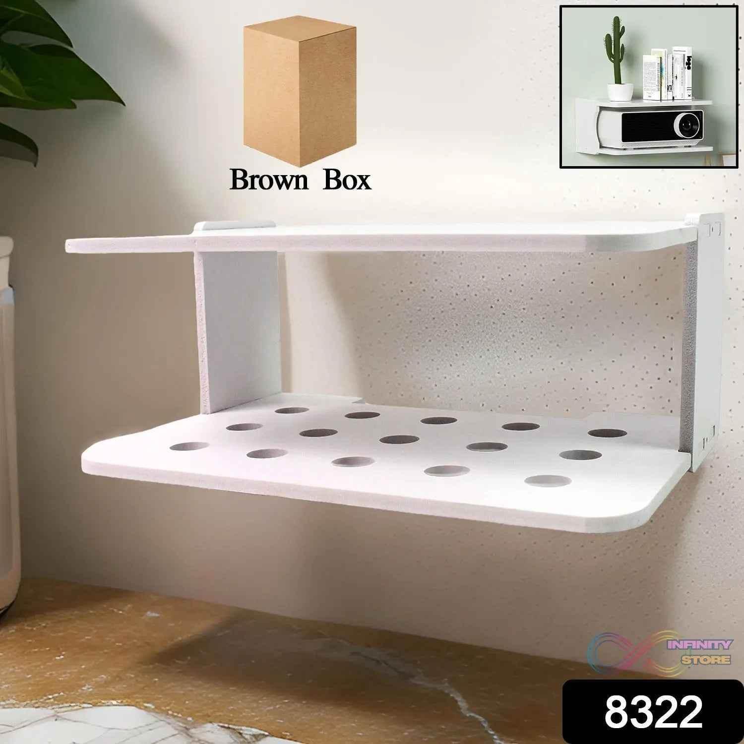 Decorative Wall Shelf Bracket, Set-Top Box Rack (1 Pc) - infinityexculsivestore.com