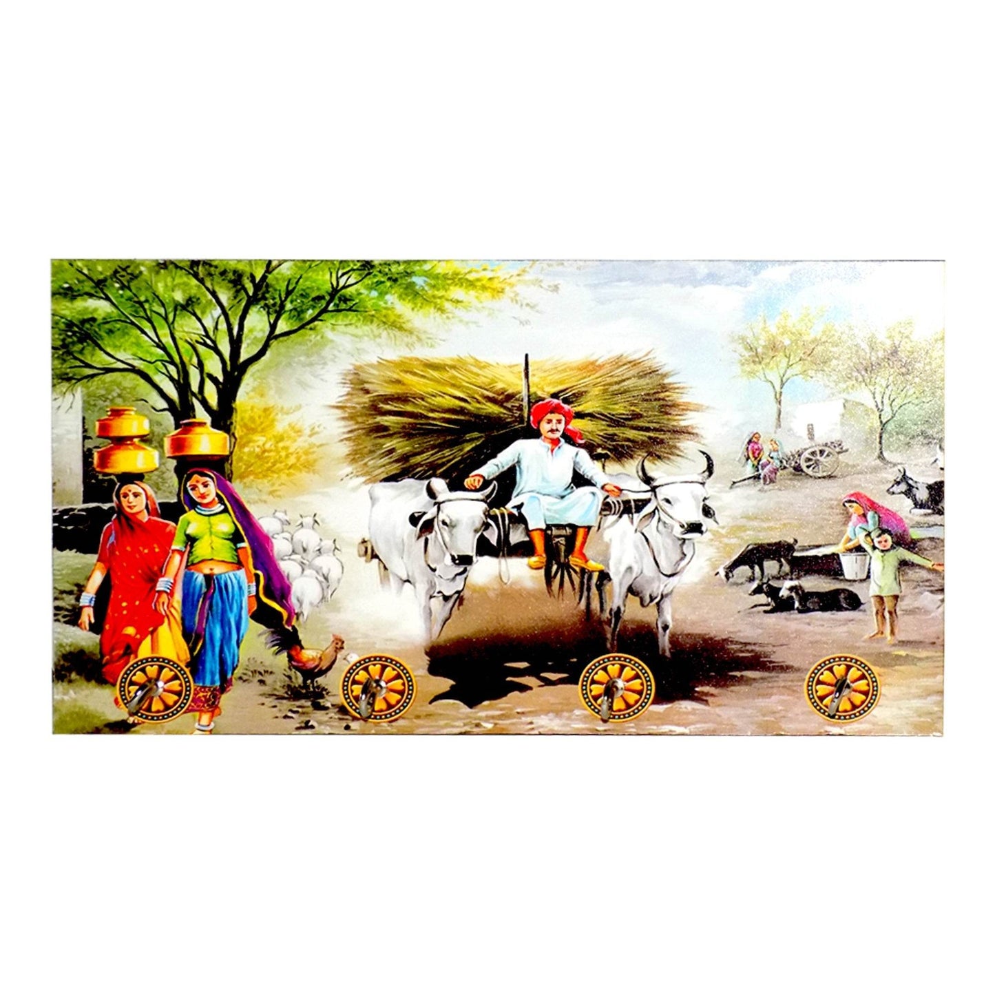 Decorative Wooden Landscape Art with Hooks for Wall Hanging - infinityexculsivestore.com
