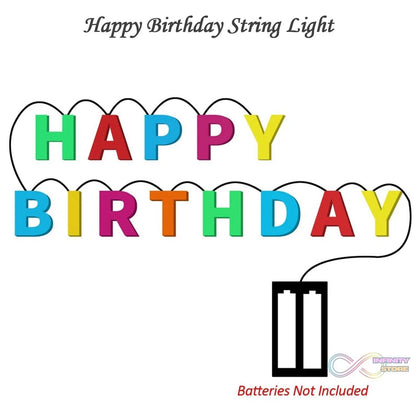 Decoratives Plastic Happy Birthday 13 LED Letter Battery Operated String Lights, Outdoor String Lights (Multicolour) - infinityexculsivestore.com