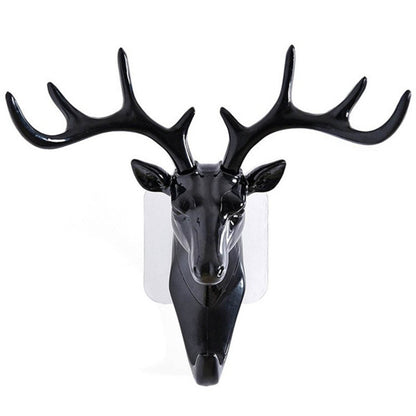 Deer Head Self Adhesive Wall Door Hook Hanger - infinityexculsivestore.com