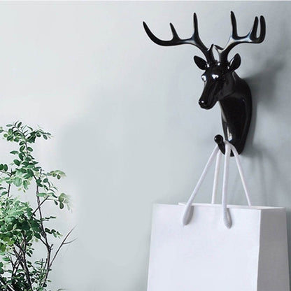 Deer Head Self Adhesive Wall Door Hook Hanger - infinityexculsivestore.com