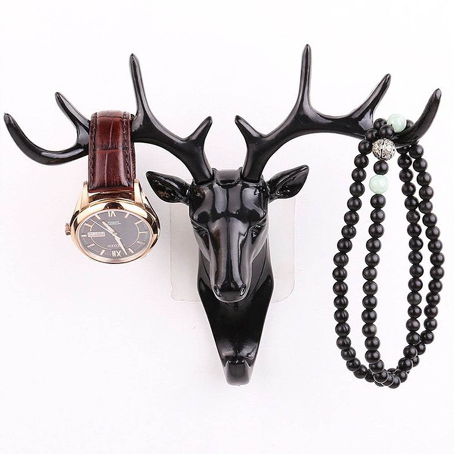 Deer Head Self Adhesive Wall Door Hook Hanger - infinityexculsivestore.com